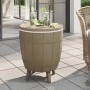 Hellbrauner 3-in-1-Kühlschranktisch aus Polypropylen von vidaXL, Gartentische - Ref: Foro24-364160, Preis: 144,28 €, Rabatt: %