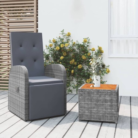 Garden furniture set 2 pieces acacia wood gray synthetic rattan by vidaXL, Garden sets - Ref: Foro24-3157657, Price: 189,63 €...