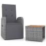 Garden furniture set 2 pieces acacia wood gray synthetic rattan by vidaXL, Garden sets - Ref: Foro24-3157657, Price: 189,63 €...