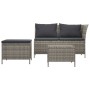 Set de muebles de jardín 3 pzas y cojines ratán sintético gris de vidaXL, Conjuntos de jardín - Ref: Foro24-319693, Precio: 4...