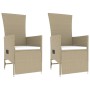 3-piece garden furniture set steel and beige synthetic rattan by vidaXL, Garden sets - Ref: Foro24-3157663, Price: 268,90 €, ...