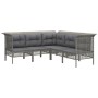 Set de muebles de jardín 8 pzas y cojines ratán sintético gris de vidaXL, Conjuntos de jardín - Ref: Foro24-3187560, Precio: ...