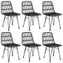 Garden dining set 7 pieces black synthetic rattan by vidaXL, Garden sets - Ref: Foro24-3157898, Price: 526,99 €, Discount: %