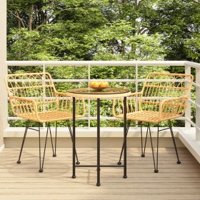 3-piece synthetic rattan garden dining set by vidaXL, Garden sets - Ref: Foro24-3157833, Price: 168,12 €, Discount: %