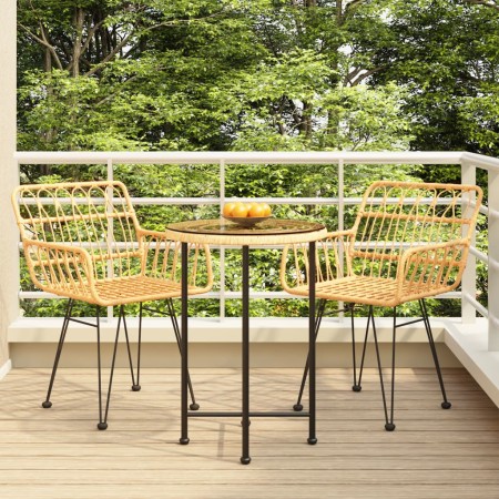 3-piece synthetic rattan garden dining set by vidaXL, Garden sets - Ref: Foro24-3157833, Price: 173,20 €, Discount: %