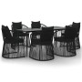 7-piece garden dining set with black PVC rattan cushions by vidaXL, Garden sets - Ref: Foro24-3156565, Price: 1,00 €, Discoun...