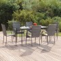 Garten-Essgruppe 7-teilig aus grauem synthetischem Rattan von vidaXL, Gartensets - Ref: Foro24-3156677, Preis: 371,85 €, Raba...