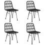 5-piece black synthetic rattan garden dining set by vidaXL, Garden sets - Ref: Foro24-3157896, Price: 371,74 €, Discount: %