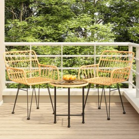 3-piece synthetic rattan garden dining set by vidaXL, Garden sets - Ref: Foro24-3157829, Price: 165,03 €, Discount: %