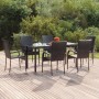 7-teiliges Garten-Esszimmerset aus synthetischem Rattan, schwarz von vidaXL, Gartensets - Ref: Foro24-3156657, Preis: 456,99 ...