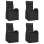 Set de muebles jardín 5 pzas con cojines ratán sintético negro de vidaXL, Conjuntos de jardín - Ref: Foro24-3157599, Precio: ...