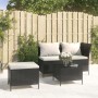 3-teiliges Gartenmöbel-Set und Kissen aus synthetischem Rattan schwarz von vidaXL, Gartensets - Ref: Foro24-319692, Preis: 27...