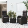 Garden lounge set 3 pieces synthetic rattan and black steel by vidaXL, Garden sets - Ref: Foro24-3157659, Price: 332,06 €, Di...