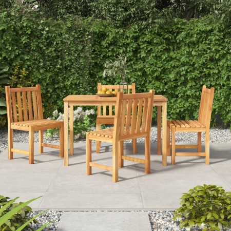 5-teiliges Garten-Esszimmerset aus massivem Teakholz von vidaXL, Gartensets - Ref: Foro24-3157148, Preis: 565,99 €, Rabatt: %