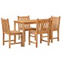 5-teiliges Garten-Esszimmerset aus massivem Teakholz von vidaXL, Gartensets - Ref: Foro24-3157148, Preis: 565,99 €, Rabatt: %