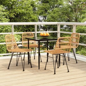 5-piece synthetic rattan garden dining set by vidaXL, Garden sets - Ref: Foro24-3157874, Price: 379,14 €, Discount: %