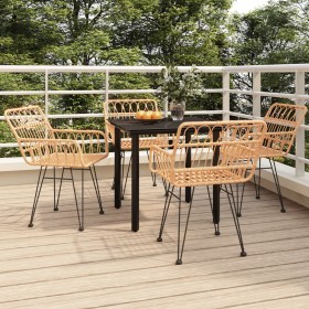 5-teiliges Garten-Essset aus synthetischem Rattan von vidaXL, Gartensets - Ref: Foro24-3157860, Preis: 324,99 €, Rabatt: %