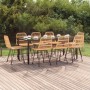 9-teiliges Garten-Essset aus synthetischem Rattan von vidaXL, Gartensets - Ref: Foro24-3157893, Preis: 777,01 €, Rabatt: %