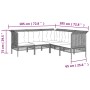 Set de muebles de jardín 10 pzas y cojines ratán sintético gris de vidaXL, Conjuntos de jardín - Ref: Foro24-3187567, Precio:...