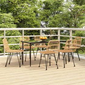 7-piece synthetic rattan garden dining set by vidaXL, Garden sets - Ref: Foro24-3157877, Price: 562,30 €, Discount: %