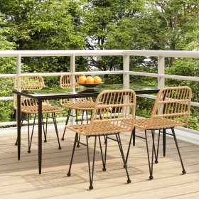 5-teiliges Garten-Essset aus synthetischem Rattan von vidaXL, Gartensets - Ref: Foro24-3157876, Preis: 416,99 €, Rabatt: %