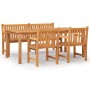 Garden dining set 4 pieces solid teak wood by vidaXL, Garden sets - Ref: Foro24-3157172, Price: 959,59 €, Discount: %