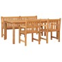 Garden dining set 4 pieces solid teak wood by vidaXL, Garden sets - Ref: Foro24-3157172, Price: 959,59 €, Discount: %