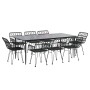 Garden dining set 9 pieces black synthetic rattan by vidaXL, Garden sets - Ref: Foro24-3157858, Price: 730,99 €, Discount: %