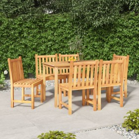 Garden dining set 7 pieces solid teak wood by vidaXL, Garden sets - Ref: Foro24-3157149, Price: 756,99 €, Discount: %