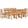 Garden dining set 9 pieces solid teak wood by vidaXL, Garden sets - Ref: Foro24-3157190, Price: 920,33 €, Discount: %