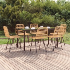 7-piece synthetic rattan garden dining set by vidaXL, Garden sets - Ref: Foro24-3157891, Price: 581,99 €, Discount: %