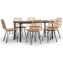 7-piece synthetic rattan garden dining set by vidaXL, Garden sets - Ref: Foro24-3157891, Price: 581,99 €, Discount: %