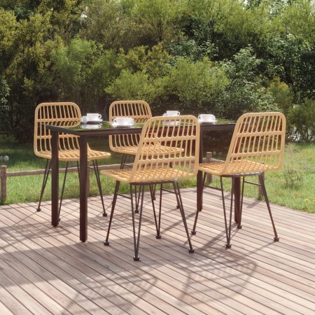 5-teiliges Garten-Essset aus synthetischem Rattan von vidaXL, Gartensets - Ref: Foro24-3157889, Preis: 396,84 €, Rabatt: %