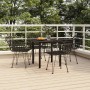 5-piece black synthetic rattan garden dining set by vidaXL, Garden sets - Ref: Foro24-3157867, Price: 316,44 €, Discount: %