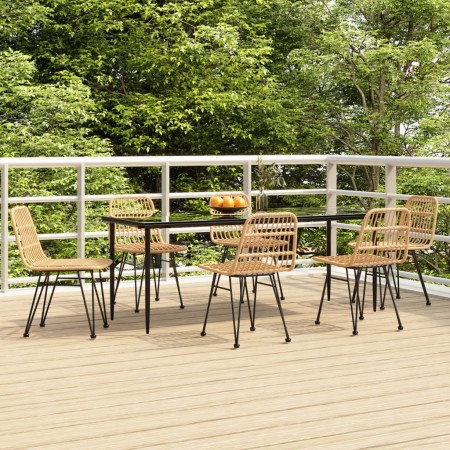 7-piece synthetic rattan garden dining set by vidaXL, Garden sets - Ref: Foro24-3157878, Price: 636,61 €, Discount: %