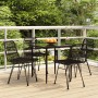 5-Piece Black Synthetic Rattan Garden Dining Set by vidaXL, Garden sets - Ref: Foro24-3157881, Price: 354,69 €, Discount: %