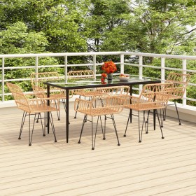 7-piece synthetic rattan garden dining set by vidaXL, Garden sets - Ref: Foro24-3157849, Price: 504,99 €, Discount: %