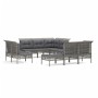 Set de muebles de jardín 10 pzas y cojines ratán sintético gris de vidaXL, Conjuntos de jardín - Ref: Foro24-3187571, Precio:...