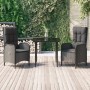 3-piece garden dining set with black synthetic rattan cushions by vidaXL, Garden sets - Ref: Foro24-3185167, Price: 401,79 €,...