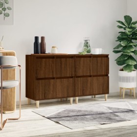 Sideboards 2 pcs brown oak plywood 60x35x70 cm by vidaXL, Sideboards - Ref: Foro24-3185758, Price: 116,99 €, Discount: %