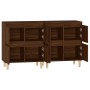 Aparadores 2 uds madera contrachapada roble marrón 60x35x70 cm de vidaXL, Aparadores - Ref: Foro24-3185758, Precio: 116,99 €,...