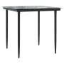 Set comedor jardín 5 pzas y cojines ratán sintético negro gris de vidaXL, Conjuntos de jardín - Ref: Foro24-3185126, Precio: ...