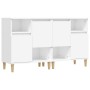 Aparadores 2 uds madera contrachapada blanco 60x35x70 cm de vidaXL, Aparadores - Ref: Foro24-3185719, Precio: 155,79 €, Descu...