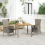 3-teiliges Garten-Esszimmerset mit synthetischen Rattankissen grau von vidaXL, Gartensets - Ref: Foro24-3157534, Preis: 213,9...