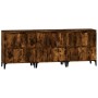 Sideboards 3 units smoked oak plywood 60x35x70 cm by vidaXL, Sideboards - Ref: Foro24-3185780, Price: 215,60 €, Discount: %