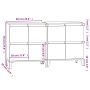 Aparadores 2 uds madera contrachapada blanco brillo 60x35x70 cm de vidaXL, Aparadores - Ref: Foro24-3185761, Precio: 130,58 €...