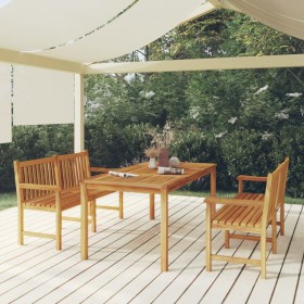 Garten-Essgruppe 3-teilig aus massivem Teakholz von vidaXL, Gartensets - Ref: Foro24-3157156, Preis: 692,48 €, Rabatt: %