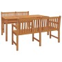 Garden dining set 3 pieces solid teak wood by vidaXL, Garden sets - Ref: Foro24-3157156, Price: 677,89 €, Discount: %