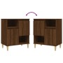 Aparadores 2 uds madera contrachapada roble marrón 60x35x70 cm de vidaXL, Aparadores - Ref: Foro24-3185726, Precio: 103,99 €,...