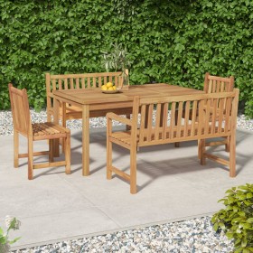 5-piece solid teak wood garden dining set by vidaXL, Garden sets - Ref: Foro24-3157155, Price: 759,88 €, Discount: %